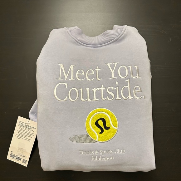 Lululemon Serene Blue Sweatshirt Big Cozy Oversized Pullover Tennis medium - Picture 14 of 17